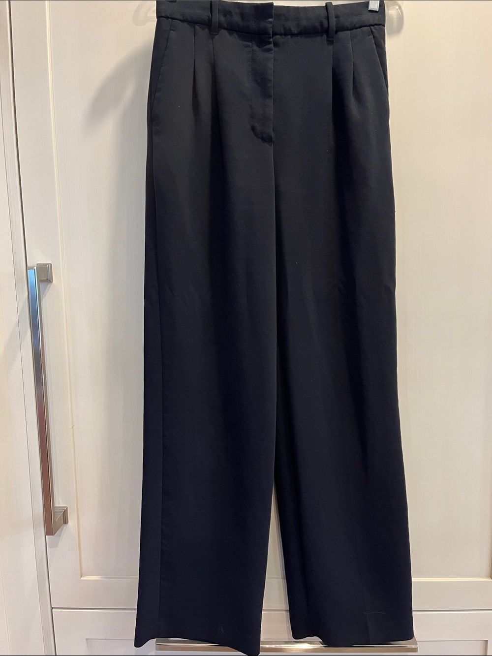 Wilfred Wide Leg Effortless Black crepette Trousers - Picture 4 of 12
